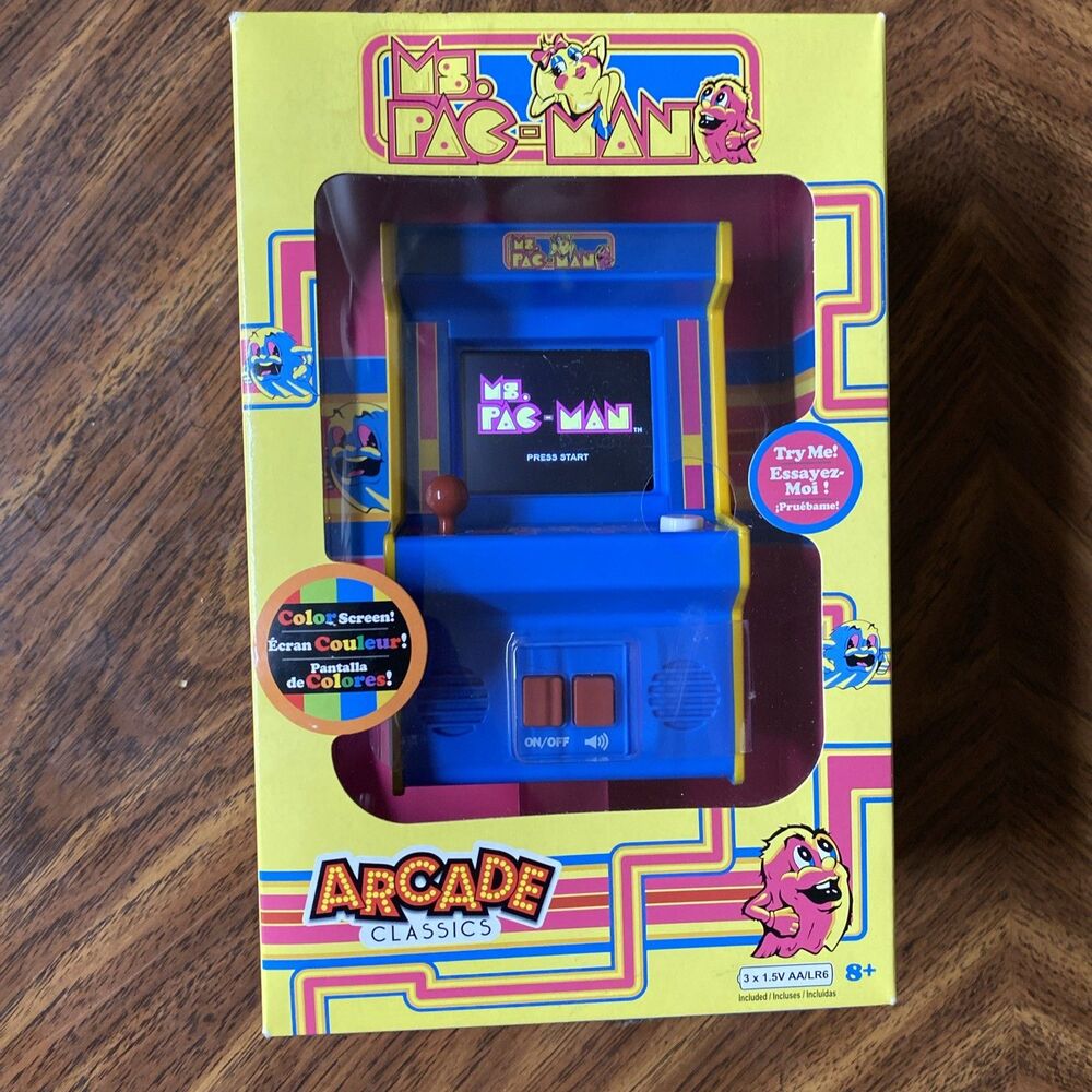 Arcade Classics Ms. Pac-Man Mini Retro Arcade Game 2024 Basic Fun New